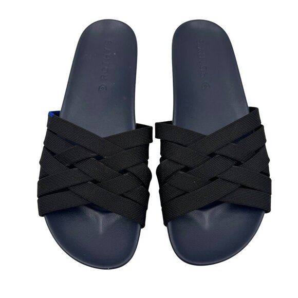 Rothy's The Slide Night Sky Black Navy Blue Sandals Women's Size 7 - Picture 1 of 7